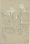 Ansicht des Hofes von Schloss Rubein