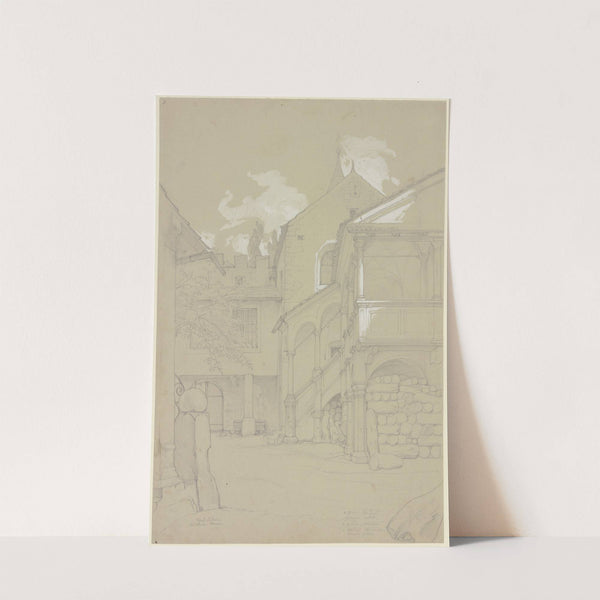 Ansicht des Hofes von Schloss Rubein (1827) by Eduard von Steinle