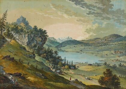 Ansicht des Lungerersees (1915-1945)