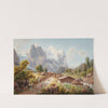 Ansicht des Rosenlauigletschers mit Wellhorn und Wetterhorn (1915-1945) by Gabriel Lory the older