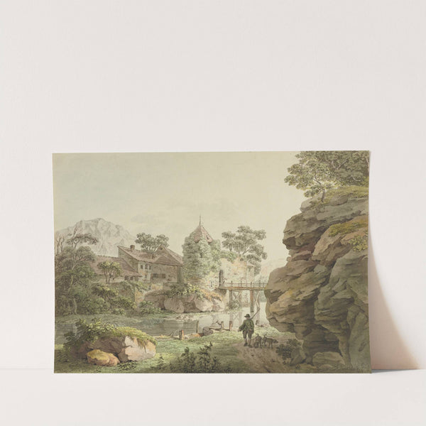 Ansicht des Schlosses Zwingen an der Birs by Karl Ludwig Zehender