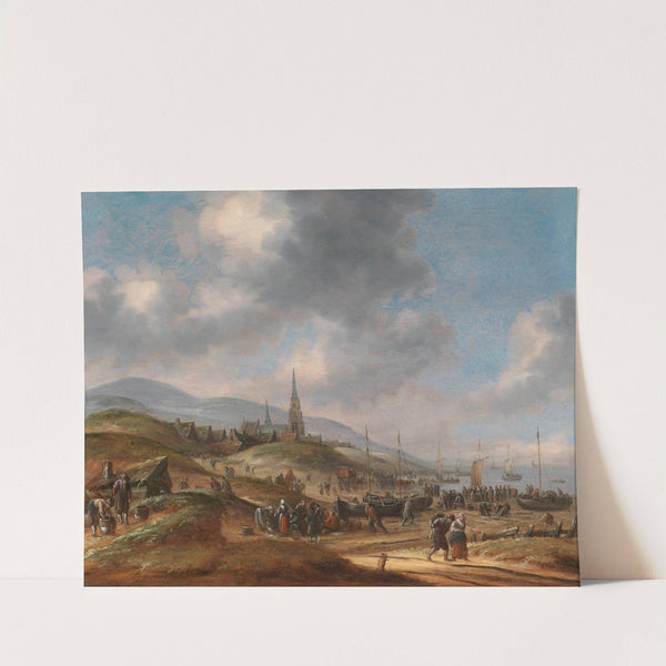 Ansicht des Strandes bei Scheveling by Thomas Heeremans