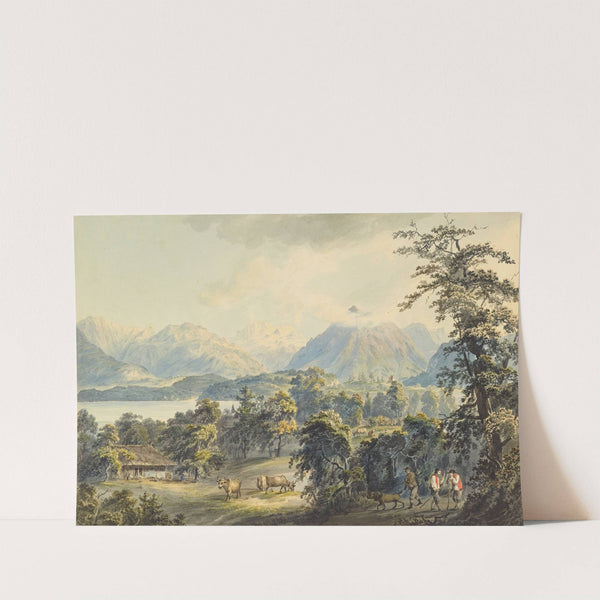 Ansicht des Thunersees und des Niesens by Johann Georg Volmar