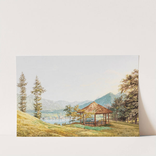 Ansicht vom Tegernsee mit dem großen Paraplui by Heinrich Adam