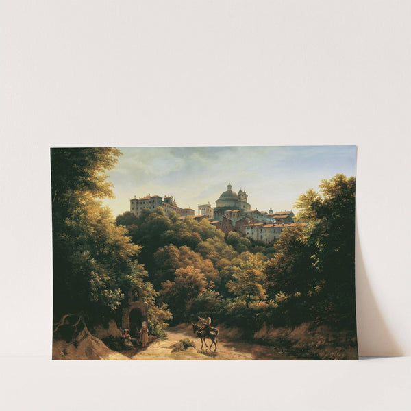 Ansicht von Ariccia by Johann Heinrich Schilbach