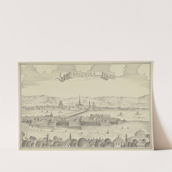 Ansicht von Dresden von der Neustadt aus by Johann Baptist Reiser