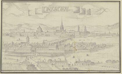 Ansicht von Dresden von Osten