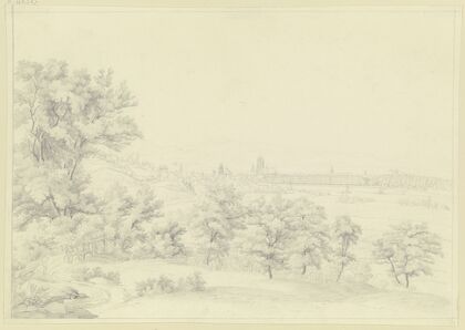 Ansicht von Frankfurt am Main von Oberrad gesehen