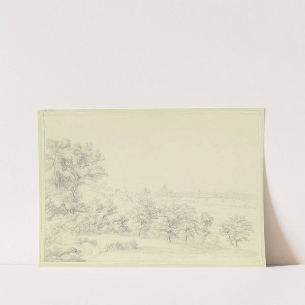 Ansicht von Frankfurt am Main von Oberrad gesehen by Friedrich Joseph Ehemant