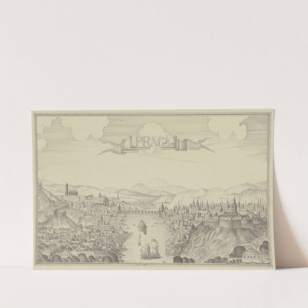 Ansicht von Prag mit der Moldau by Johann Baptist Reiser