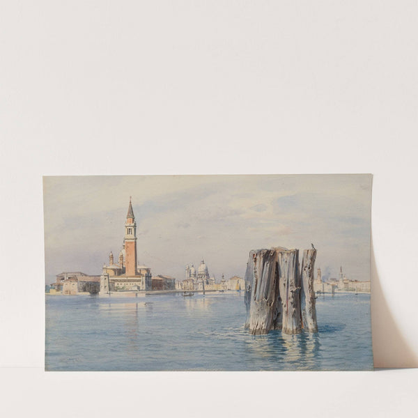 Ansicht von San Giorgio Maggiore und Santa Maria della Salute in Venedig (1854) by Carl Friedrich Heinrich Werner