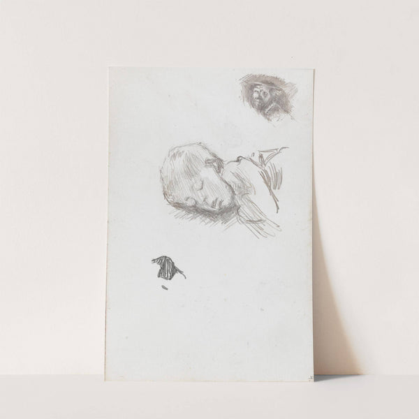 Ansikt; sovende barn by Ludvig Karsten