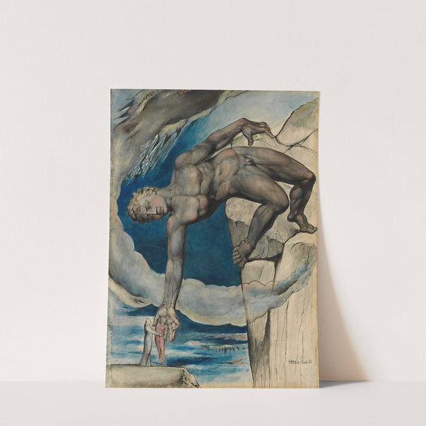 Antaeus setting down Dante and Virgil in the Last Circle of Hell (1824) by William Blake
