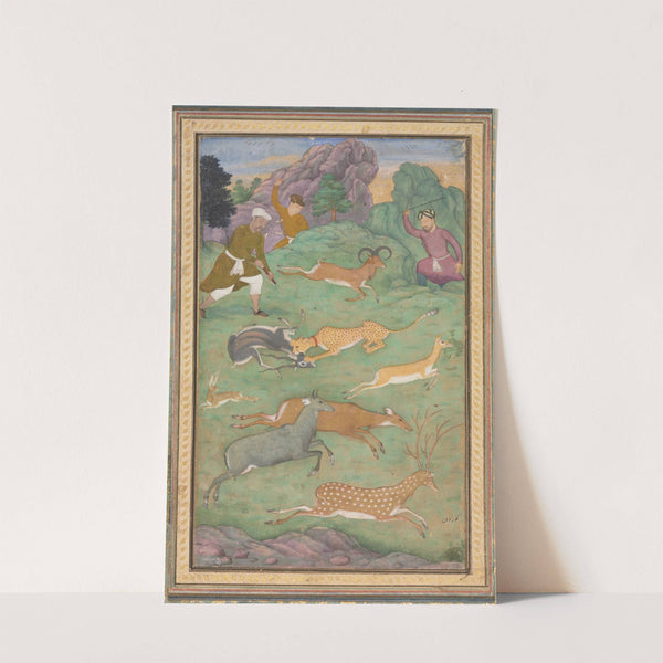 Antelope and deer hunt (c. 1602–4) by Govardhan