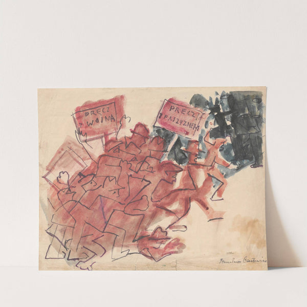 Anti-fascist demonstration (1932 - 1933) by Stanisław Osostowicz