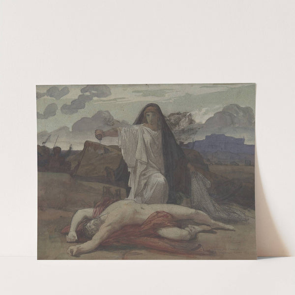 Antigone Gives Token Burial to the Body of Her Brother Polynices by Jules-Eugène Lenepveu