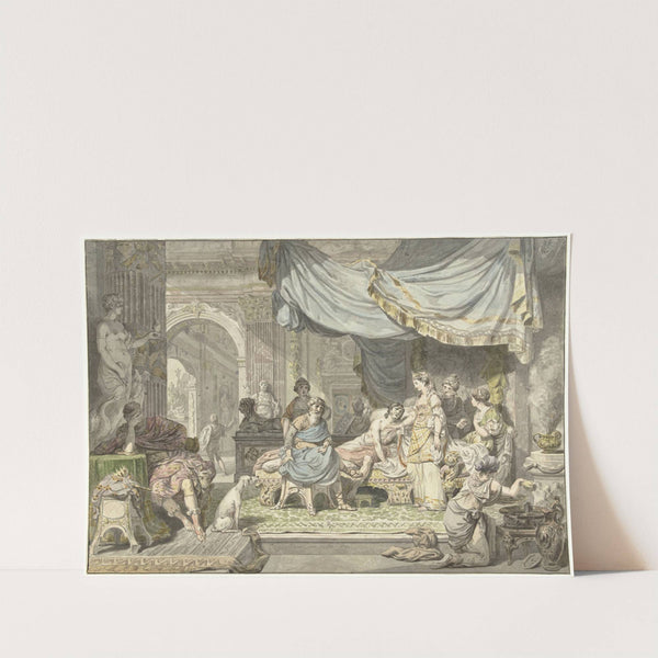 Antiochus probeert de liefde voor zijn moeder Stratonice te verbergen by Jean Grandjean