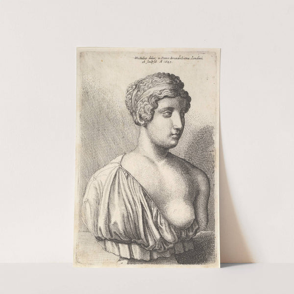 Antique bust of a woman (1645) by Wenceslaus Hollar