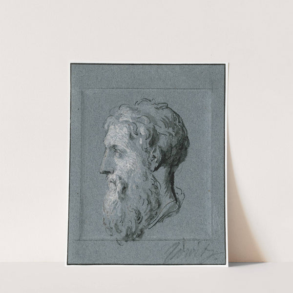 Antique head of a man in profile by Jacob de Wit