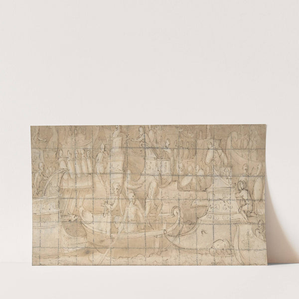 Antique Naval Battle (ca. 1550–55) by Lattanzio Gambara