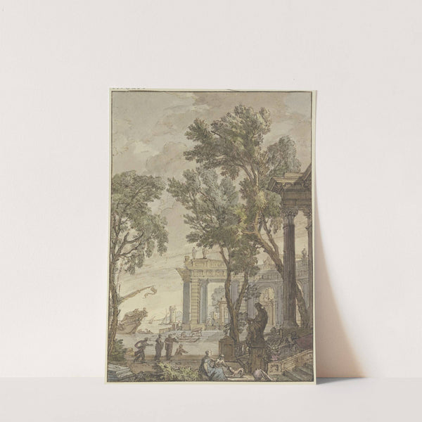 Antique seaport by Isaac de Moucheron