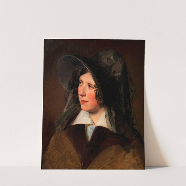 Antonie Amerling mit schwarzem Schleierhut (1. Gattin des Künstlers) (1832) by Friedrich von Amerling
