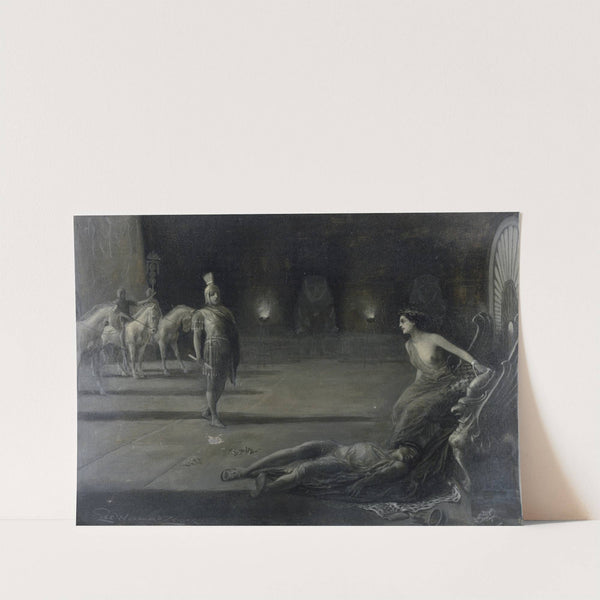 Antony approaching Cleopatra, Meïamoun lying dead at her feet (1900) by Lee Woodward Zeigler