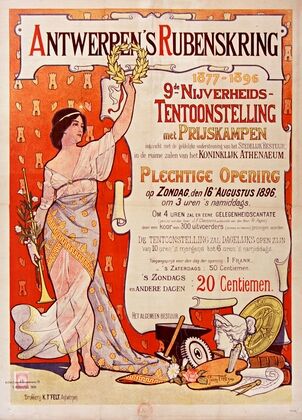 Antwerpem’s Rubenskring, 1877-1896. 9de Nijverheids-Tentoostelling met Prijskampen