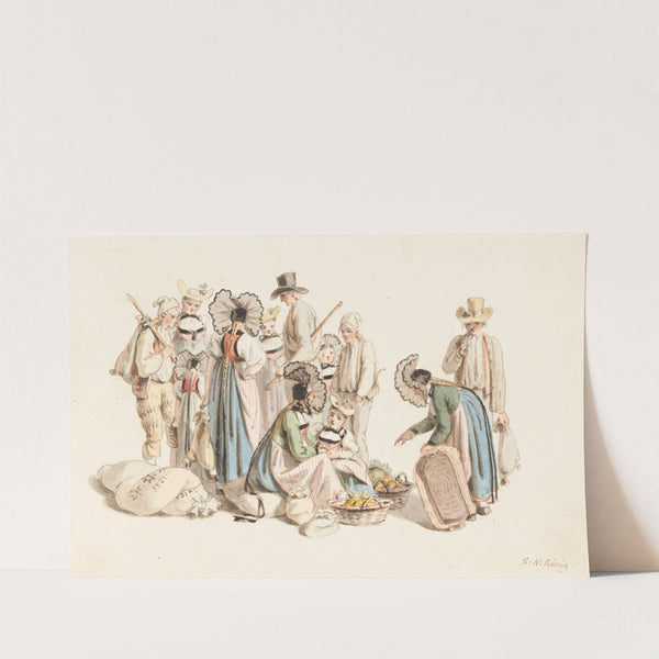 Apfelmarkt in Bern (1821) by Franz Niklaus König
