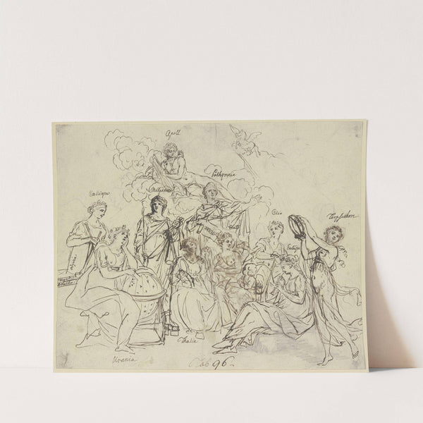 Apoll and the muses by Daniel Nikolaus Chodowiecki