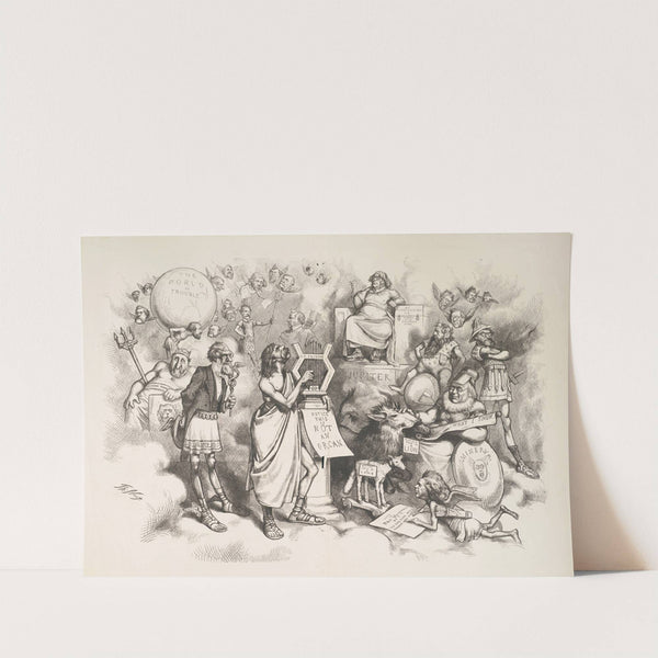 Apollo amusing the gods (1872) by Thomas Nast