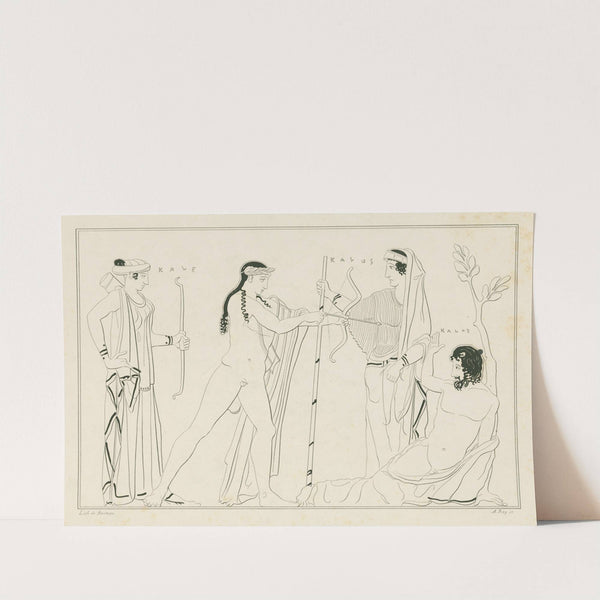 Apollo and Artemis come to the aid of Leto, who was abducted by the giant Tityus (1844-1861) by A. Rey