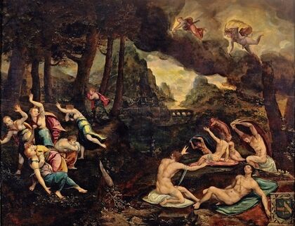 Apollo And Artemis Killing The Children Of Niobe