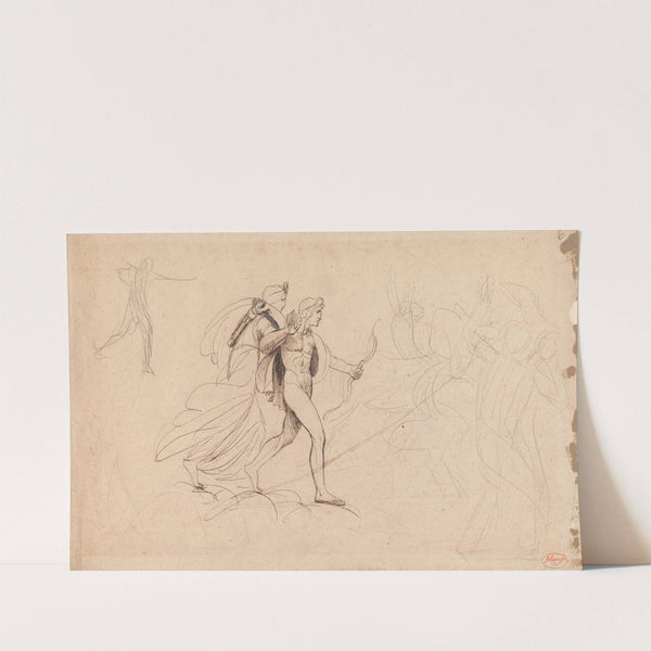 Apollo and Diana for 'The Destruction of Niobe's Children' by George Romney