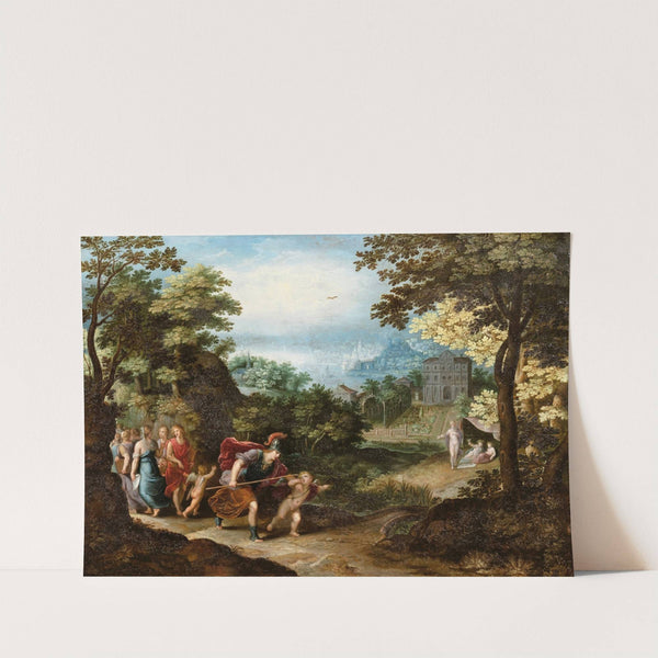 Apollo and Minerva leaving the Muses for Venus, Ceres and Bacchus (1606) by Adriaen van Stalbemt