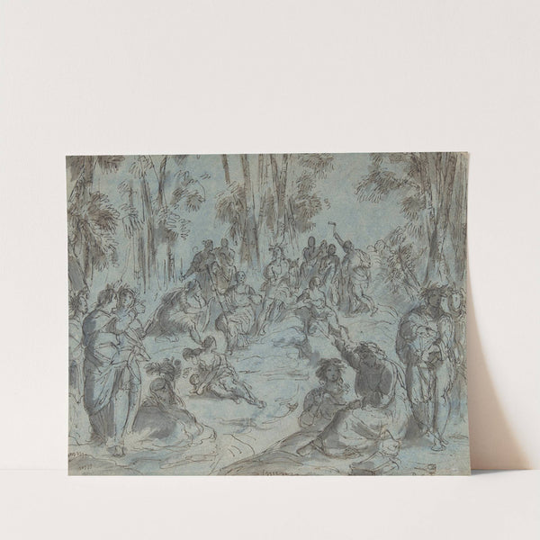 Apollo and the Nine Muses surrounded by Poets on Mount Parnassus by Karel Škréta