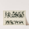 Apollo in chariot drawn by two winged horses ; Sphinx, panther, griffin and lion (1844-1861) by A. Rey
