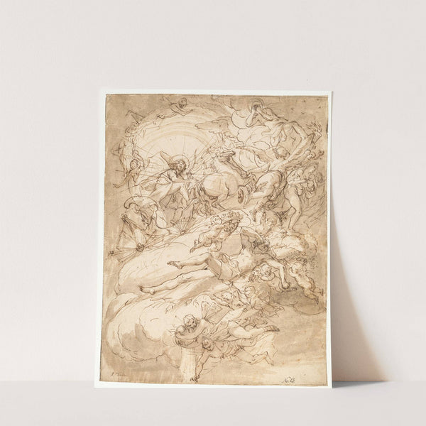 Apollo in his chariot, draft for ceiling painting by Alessandro Gherardini