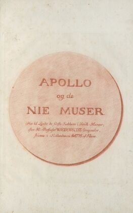 Apollo og de nie Muser – Title page (1776)