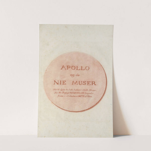 Apollo og de nie Muser – Title page (1776) by Johannes Wiedewelt