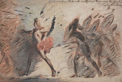 Apollo Preceding Hector with His Aegis, and Dispersing the Greeks, Fuseli’s Lectures