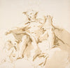 Apollo Seated on Clouds, Two Figures at Left (1696–1770)