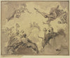 Apollo umgeben von Bacchus, Ceres, Flora und anderen Gottheiten
