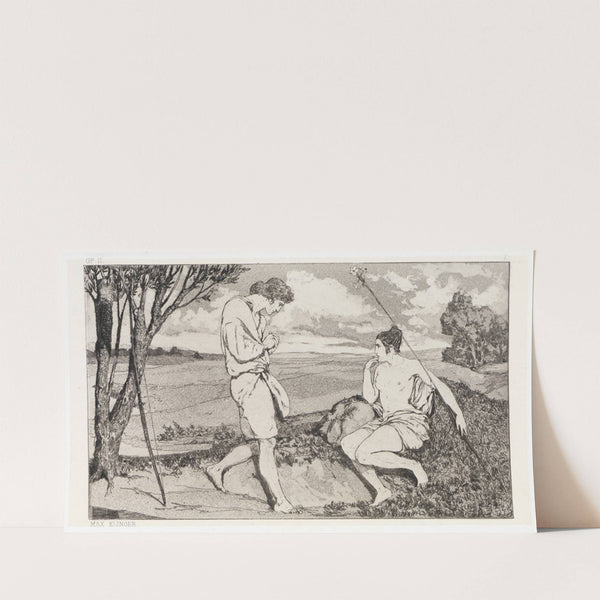 Apollo und Daphne I (Rettungen Ovidischer Opfer, Opus II, Blatt 10) (1879-1891) by Max Klinger