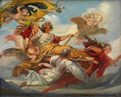 Apotheose der Austria (Skizze zu einem Deckenbild im Neuen Rathaus)