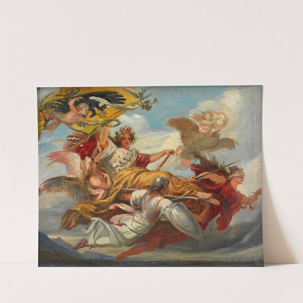 Apotheose der Austria (Skizze zu einem Deckenbild im Neuen Rathaus) by August Eisenmenger
