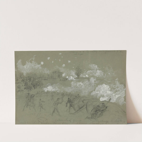 Appearance of cemetery hill previous to Picketts charge by Alfred Rudolph Waud