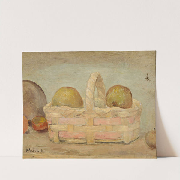 Apples in a basket (1920) by Tadeusz Makowski
