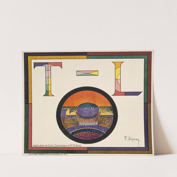 Application of Charles Henry's Chromatic Circle; Théâtre-Libre playbill of January 31, 1889 by Paul Signac