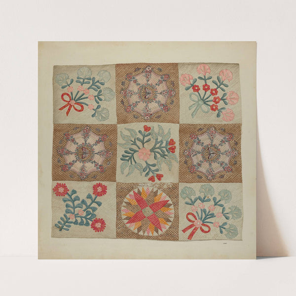 Applique and Patchwork Quilt by A. Zimet